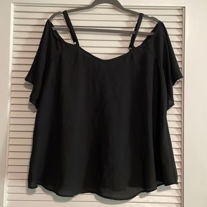 Torrid Black Cold Shoulder top